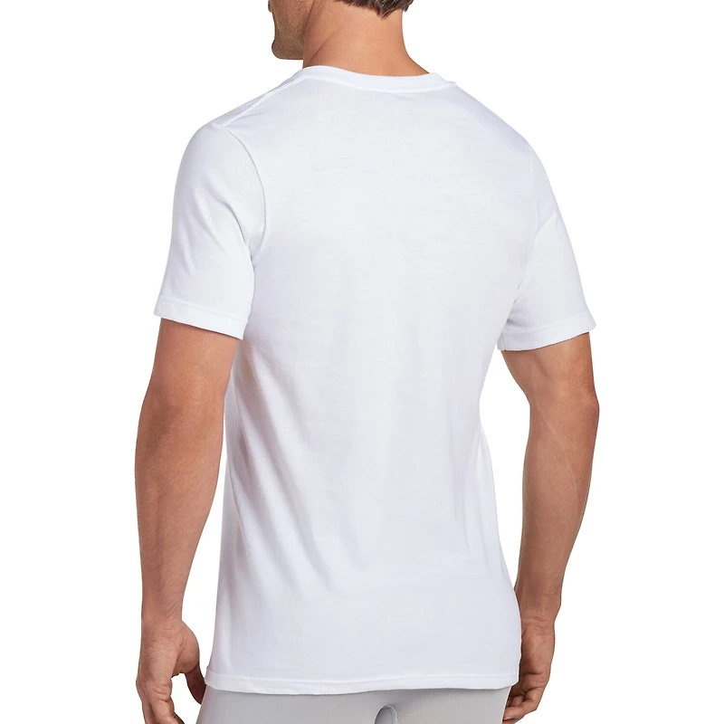 Jockey Classics Bonus Pack Mens 4 Short Sleeve V Neck Moisture Wicking T-Shirt