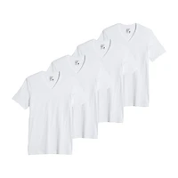 Jockey Classics Bonus Pack Mens 4 Short Sleeve V Neck Moisture Wicking T-Shirt