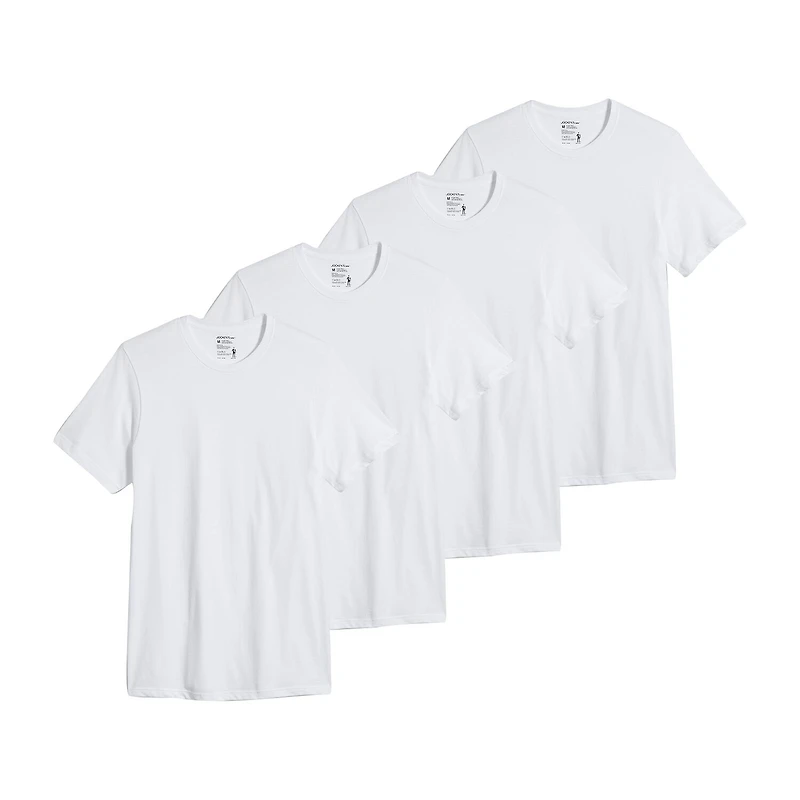 Jockey Classics Bonus Pack Mens 4 Short Sleeve Crew Neck MOISTURE_WICKING T-Shirt