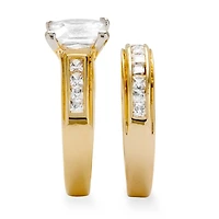 Womens CT. T.W. Cubic Zirconia 14K Gold Over Brass Bridal Set