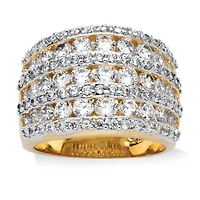 Womens 2 /2 CT. T.W. Cubic Zirconia 14K Gold Over Brass Cocktail Ring