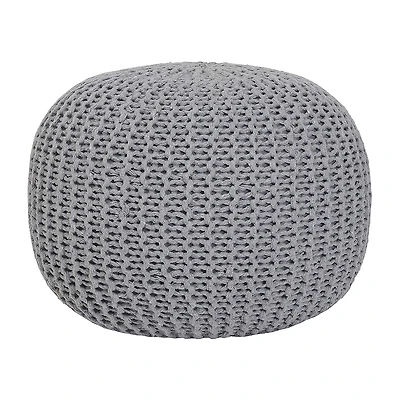 Urban Shop Round Knit Pouf Ottoman