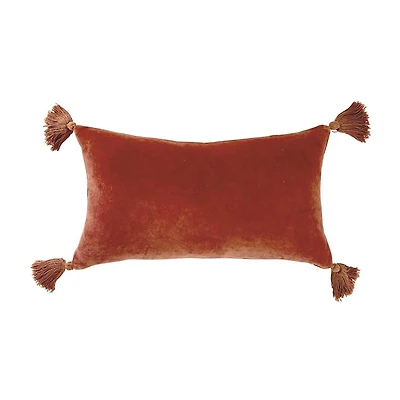 Peri Home Velvet Tassels Rectangular Throw Pillow