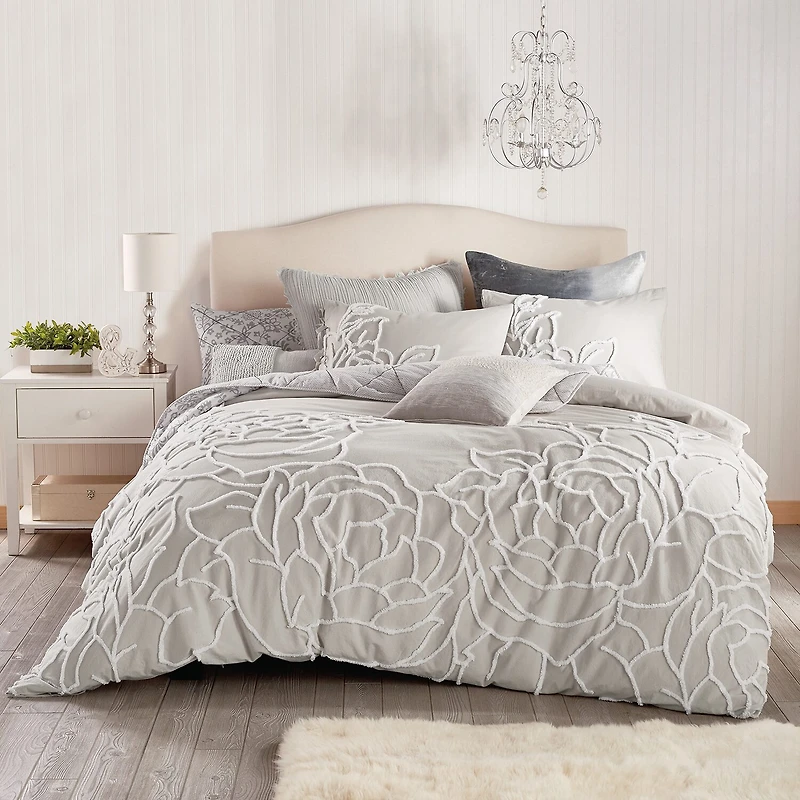 Peri Home Chenille Rose 3-pc. Duvet Cover Set