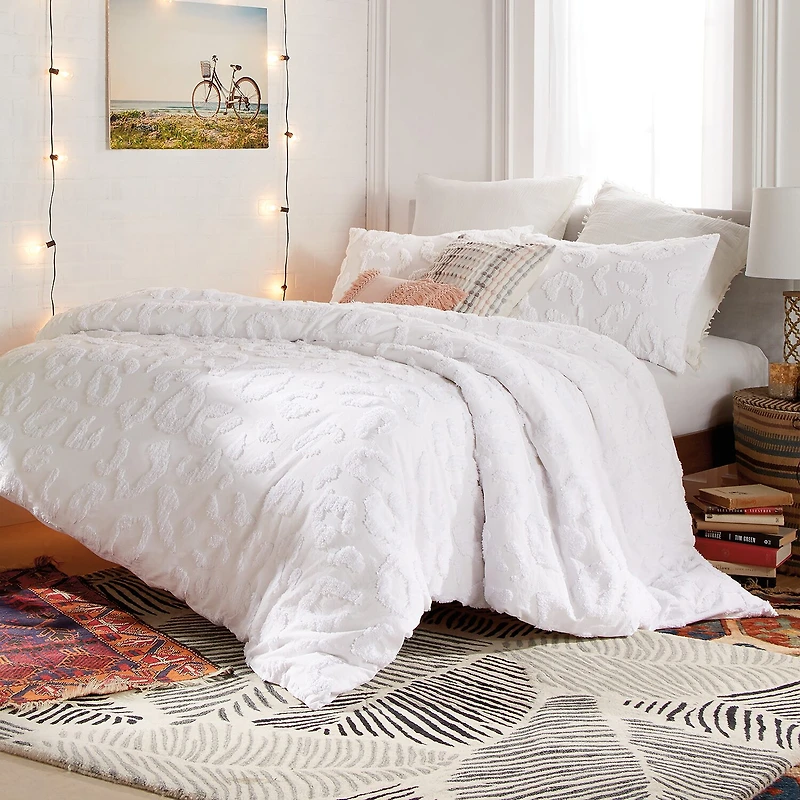 CHF Chenille Leopard Duvet Cover Set
