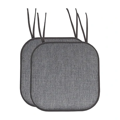 Sweet Home Collection™ Cameron Memory Foam No Slip Back 16" x Chair Pad Cushion with Ties