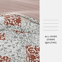 Casual Comfort Patchwork REVERSIBLE Quilt Set