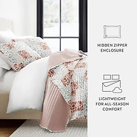 Casual Comfort Patchwork REVERSIBLE Quilt Set