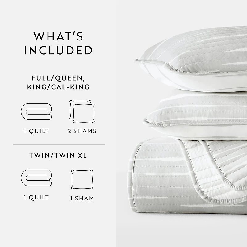Casual Comfort Lines REVERSIBLE Quilt Set