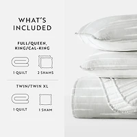 Casual Comfort Lines REVERSIBLE Quilt Set