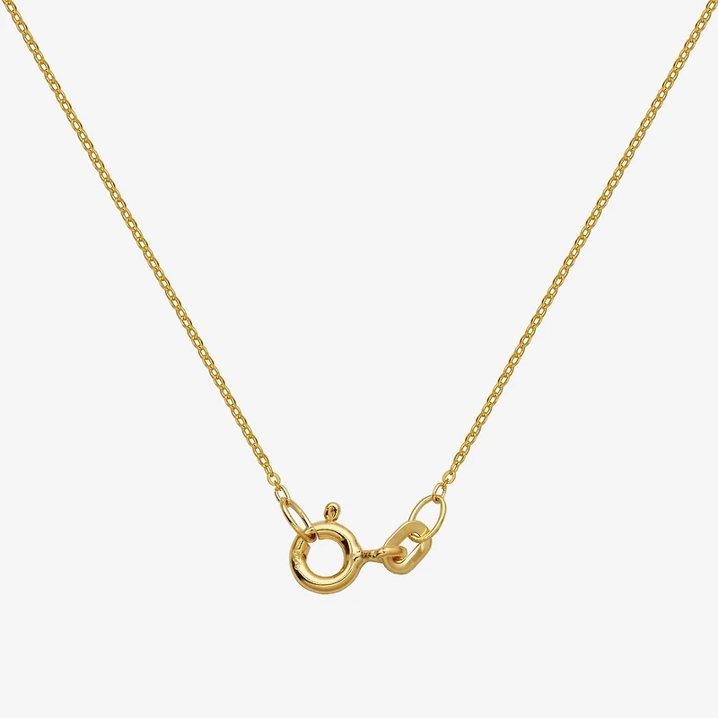 Womens Genuine Multi Color 18K Gold Over Silver Cross 18 Inch Pendant Necklace