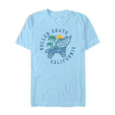 Mens Short Sleeve Roller Skating Graphic T-Shirt
