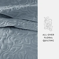 Casual Comfort Floral Stitch Quilt Set