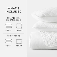 Casual Comfort Diamond Stitch Quilt Set