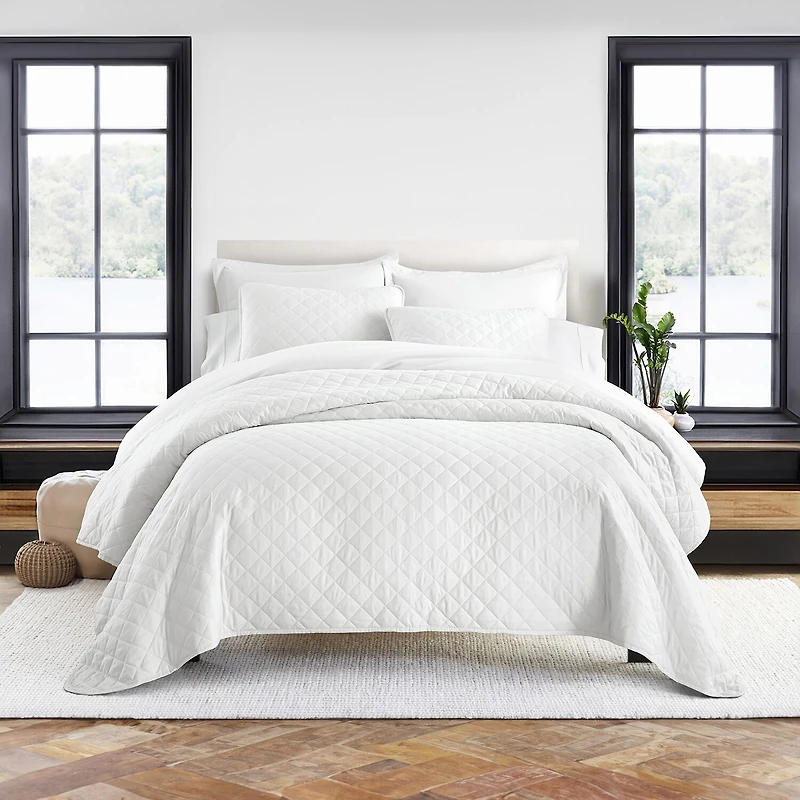 Casual Comfort Diamond Stitch Quilt Set