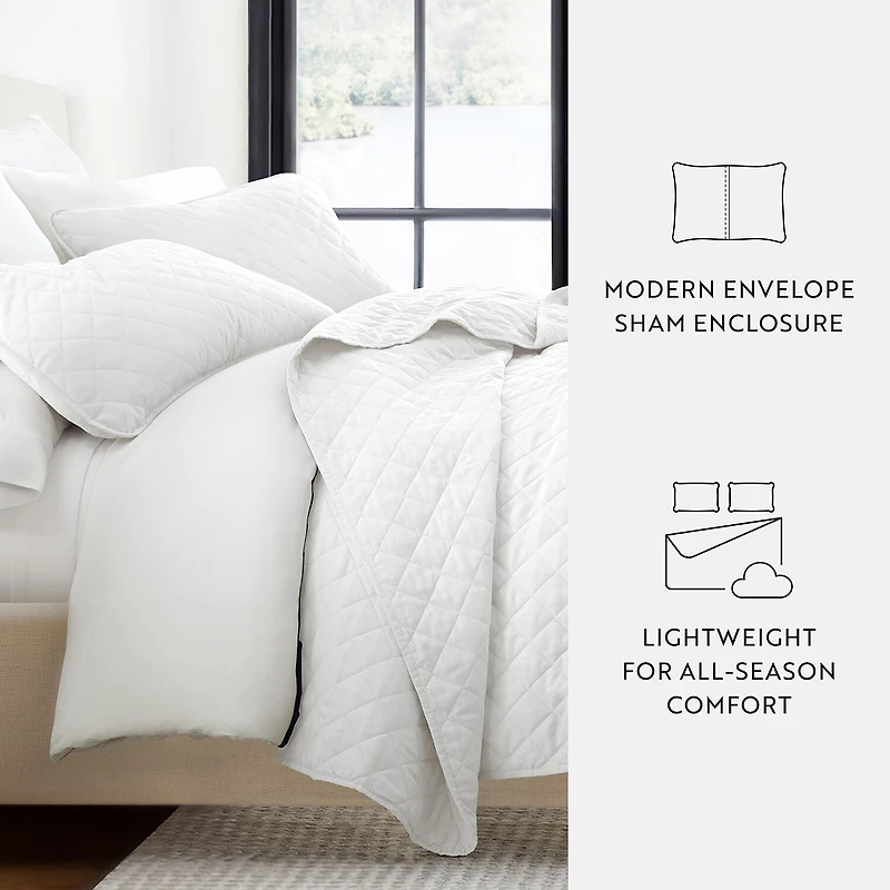Casual Comfort Diamond Stitch Quilt Set