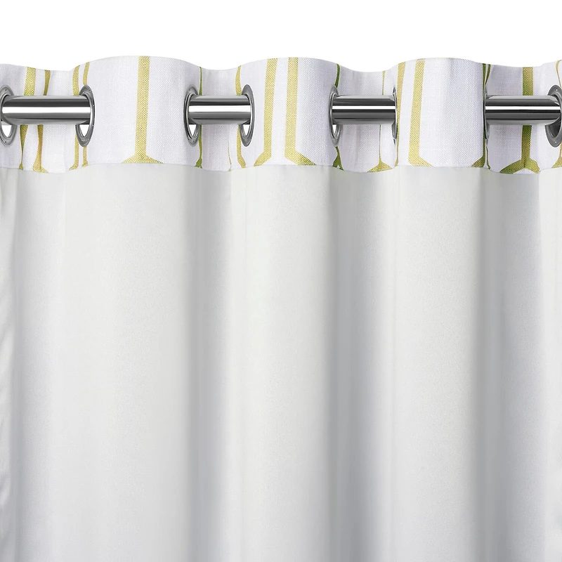 Threadmade Kaiden Geometric Grommet Top Blackout Single Curtain Panel