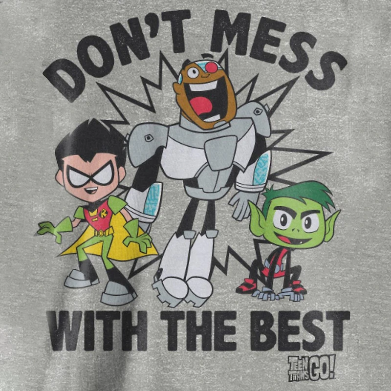 Teen Titans Little & Big Kid Boys Crew Neck Short Sleeve Loose Fit Graphic T-Shirt