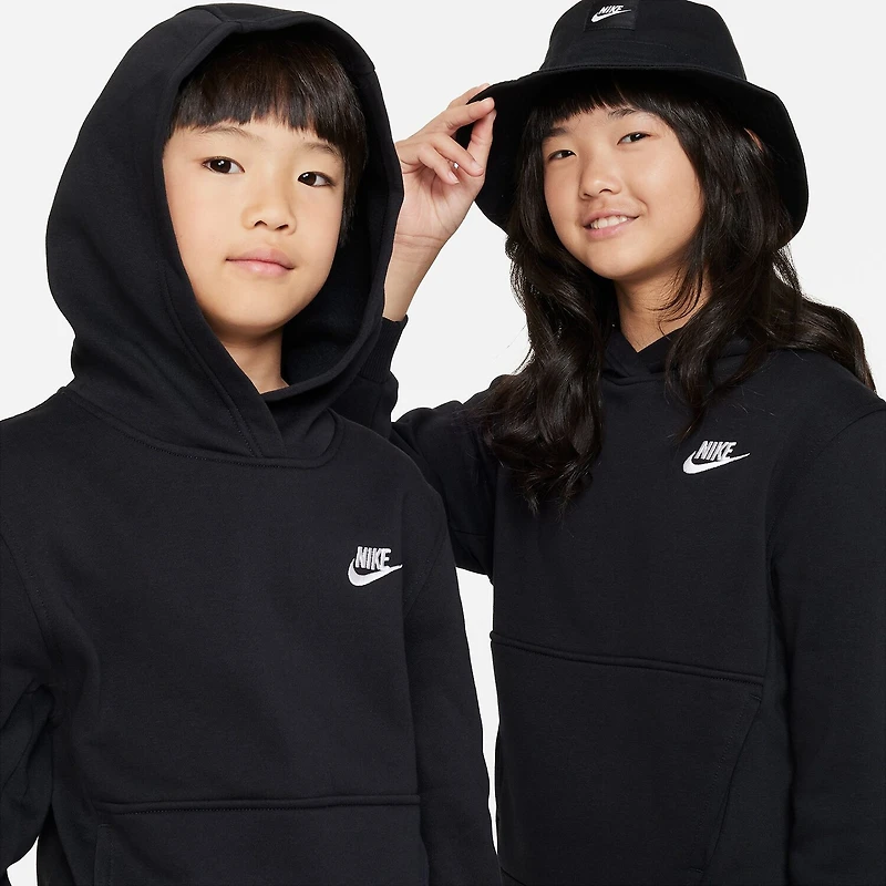 Nike Club Big Kid Unisex Long Sleeve Fleece Active Hoodie
