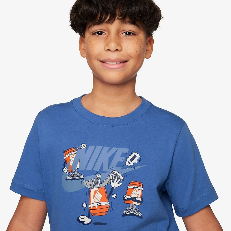 Nike Club Big Kid Unisex Crew Neck Short Sleeve Boxy Fit Graphic T-Shirt