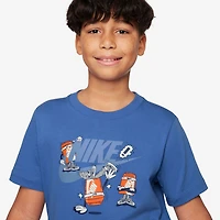 Nike Club Big Kid Unisex Crew Neck Short Sleeve Boxy Fit Graphic T-Shirt