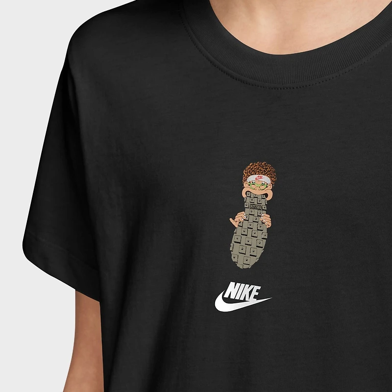 Nike Club Waffle Big Kid Unisex Crew Neck Short Sleeve Regular Fit Graphic T-Shirt