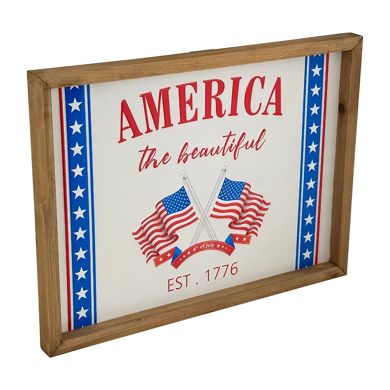 Northlight 15.75in America The Beautiful Wall Sign