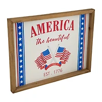Northlight 15.75in America The Beautiful Wall Sign