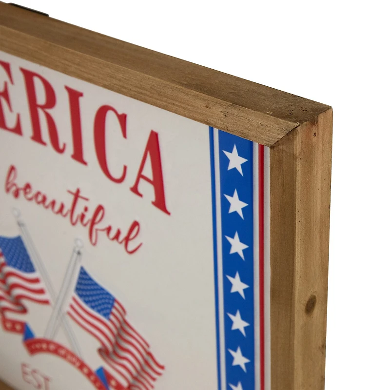 Northlight 15.75in America The Beautiful Wall Sign