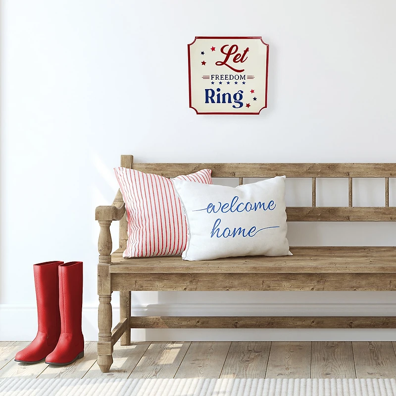 Northlight 11.75in Let Freedom Ring Wall Sign
