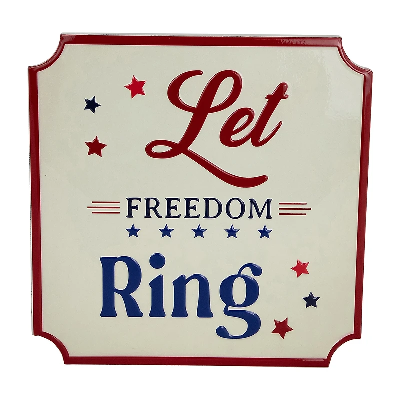 Northlight 11.75in Let Freedom Ring Wall Sign