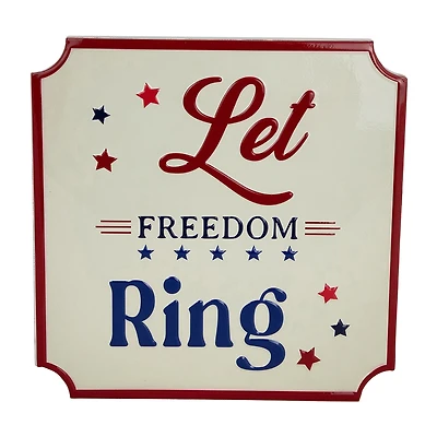 Northlight 11.75in Let Freedom Ring Wall Sign