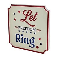 Northlight 11.75in Let Freedom Ring Wall Sign