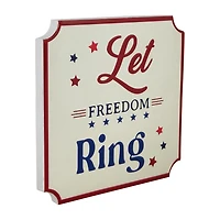 Northlight 11.75in Let Freedom Ring Wall Sign