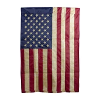 Northlight 40in X 28in Embroidered Tea-Stained Usa Garden Flag