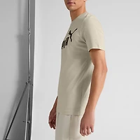 PUMA Mens Crew Neck Short Sleeve Regular Fit Graphic T-Shirt