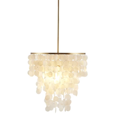 Urban Habitat Isla Layered Capiz Chandelier