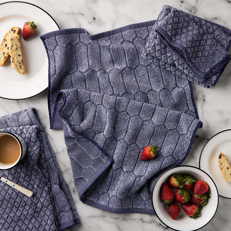 Martha Stewart Honeycomb Chambray 4-pc. Kitchen Towel Set