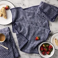 Martha Stewart Honeycomb Chambray 4-pc. Kitchen Towel Set