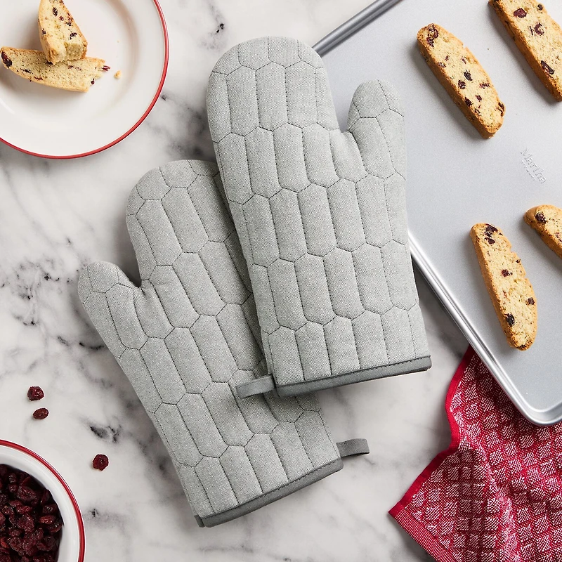 Martha Stewart Honeycomb Quilted 2-pc. Oven Mitt Set