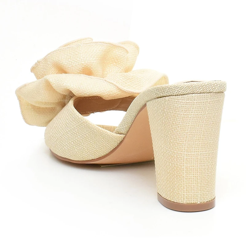 Nicole Miller Womens Poofy Heeled Sandals