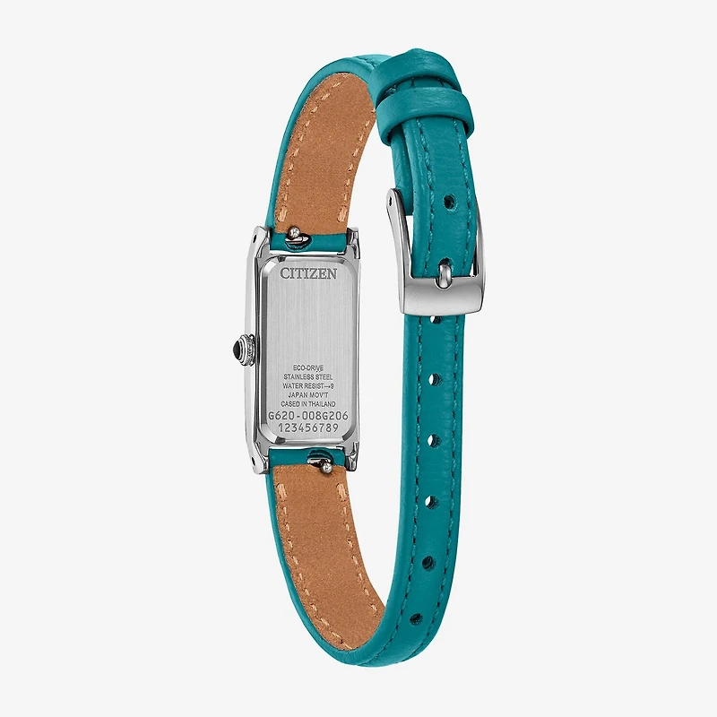Citizen Womens Blue Leather Strap Watch Eg7120-00a