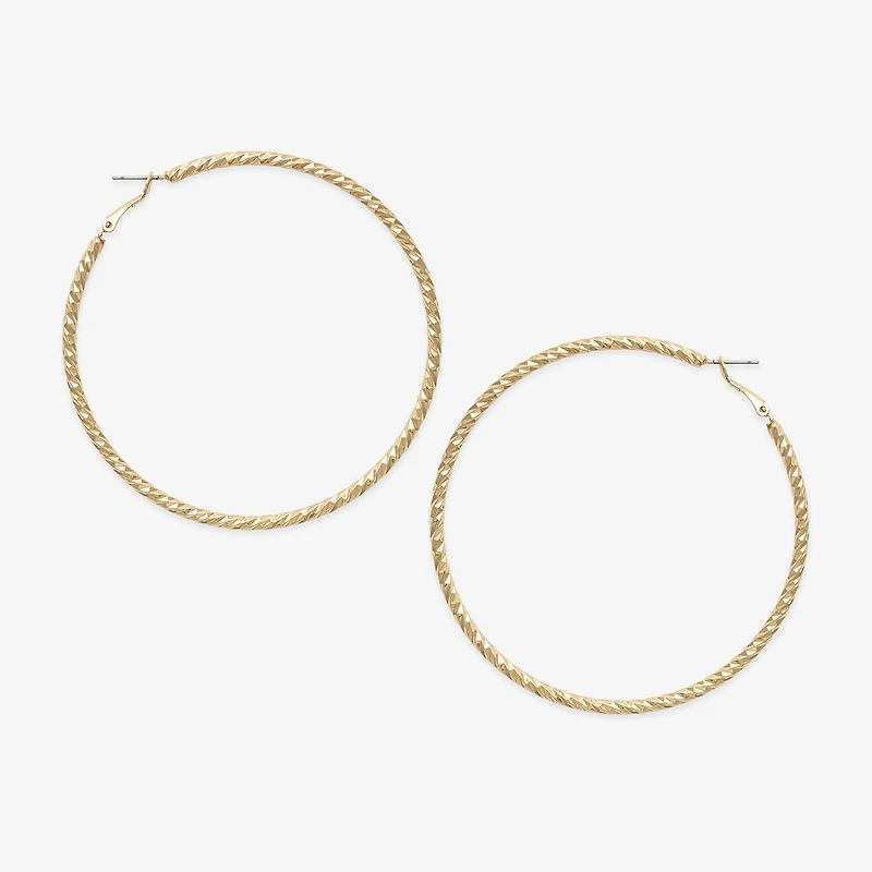 Bold Elements Womens 80mm Hoop Earrings