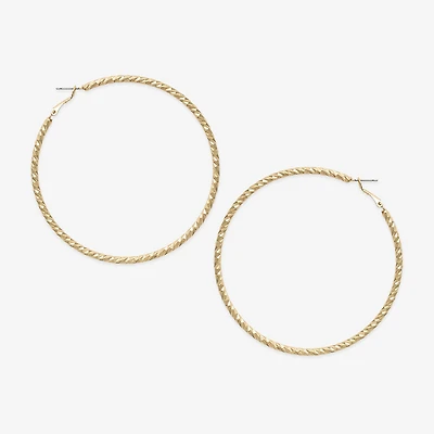 Bold Elements Womens 80mm Hoop Earrings