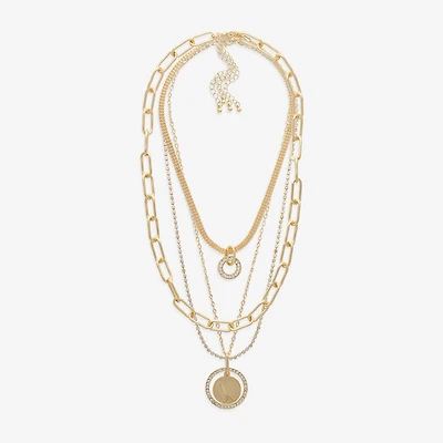 Bold Elements Gold Tone Womens 18 Inch Strand Necklace
