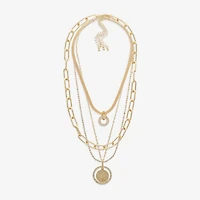 Bold Elements Gold Tone Womens 18 Inch Strand Necklace