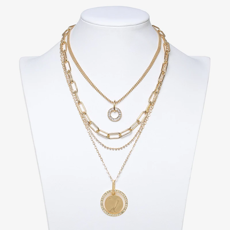 Bold Elements Gold Tone Womens 18 Inch Strand Necklace