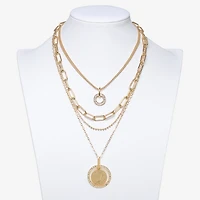Bold Elements Gold Tone Womens 18 Inch Strand Necklace