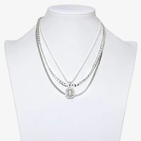 Bold Elements Silver Tone Womens 19 Inch Strand Necklace