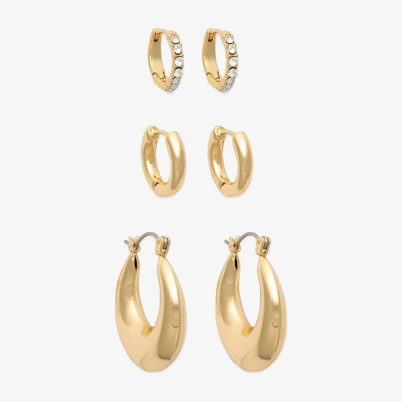 Mixit Womens 3 Pair Earring Set